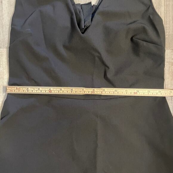 Zara woman plunging v neck, fit & flare open back party dress size large - Picture 5 of 12